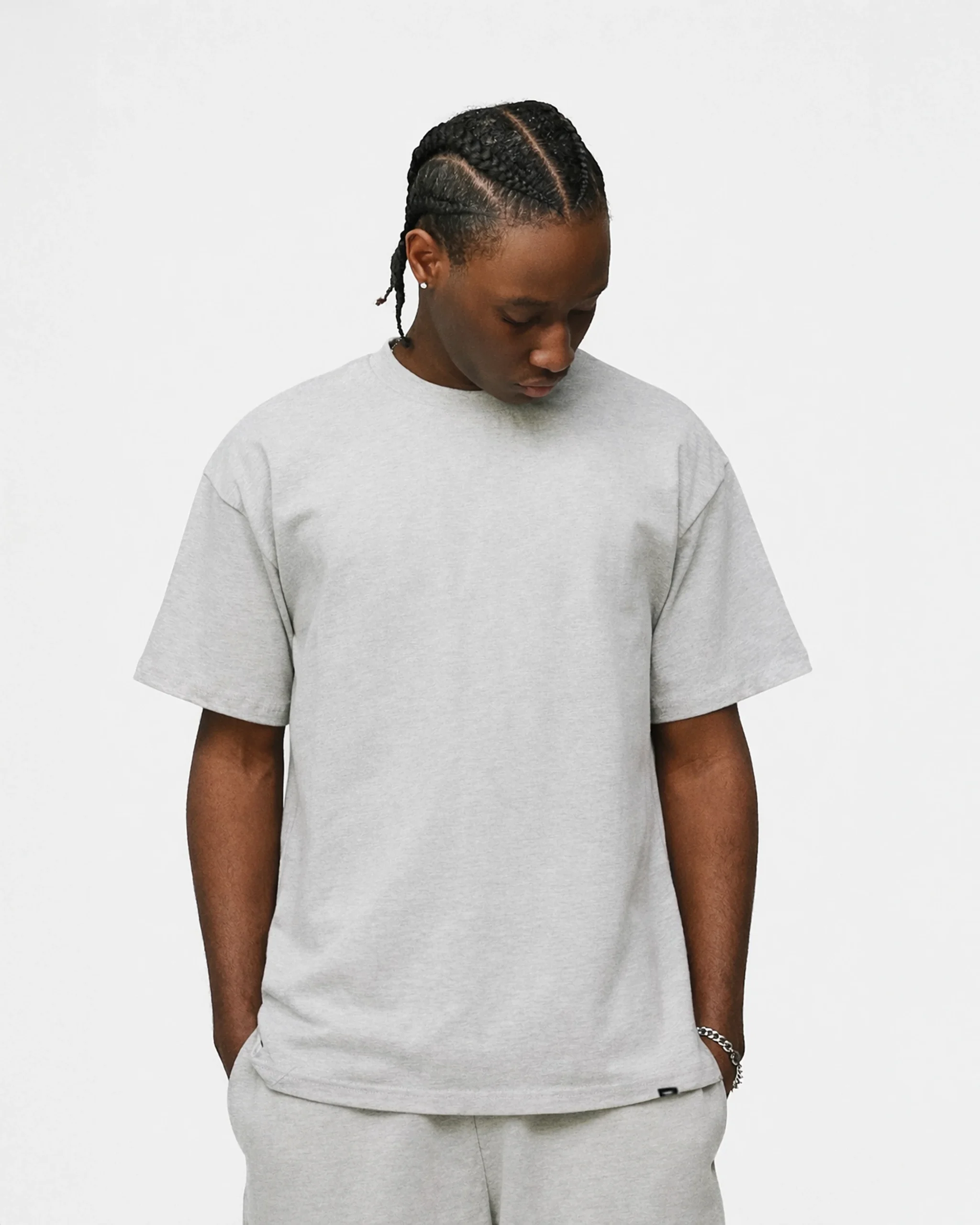 Drop Shoulder T-Shirt - Grey