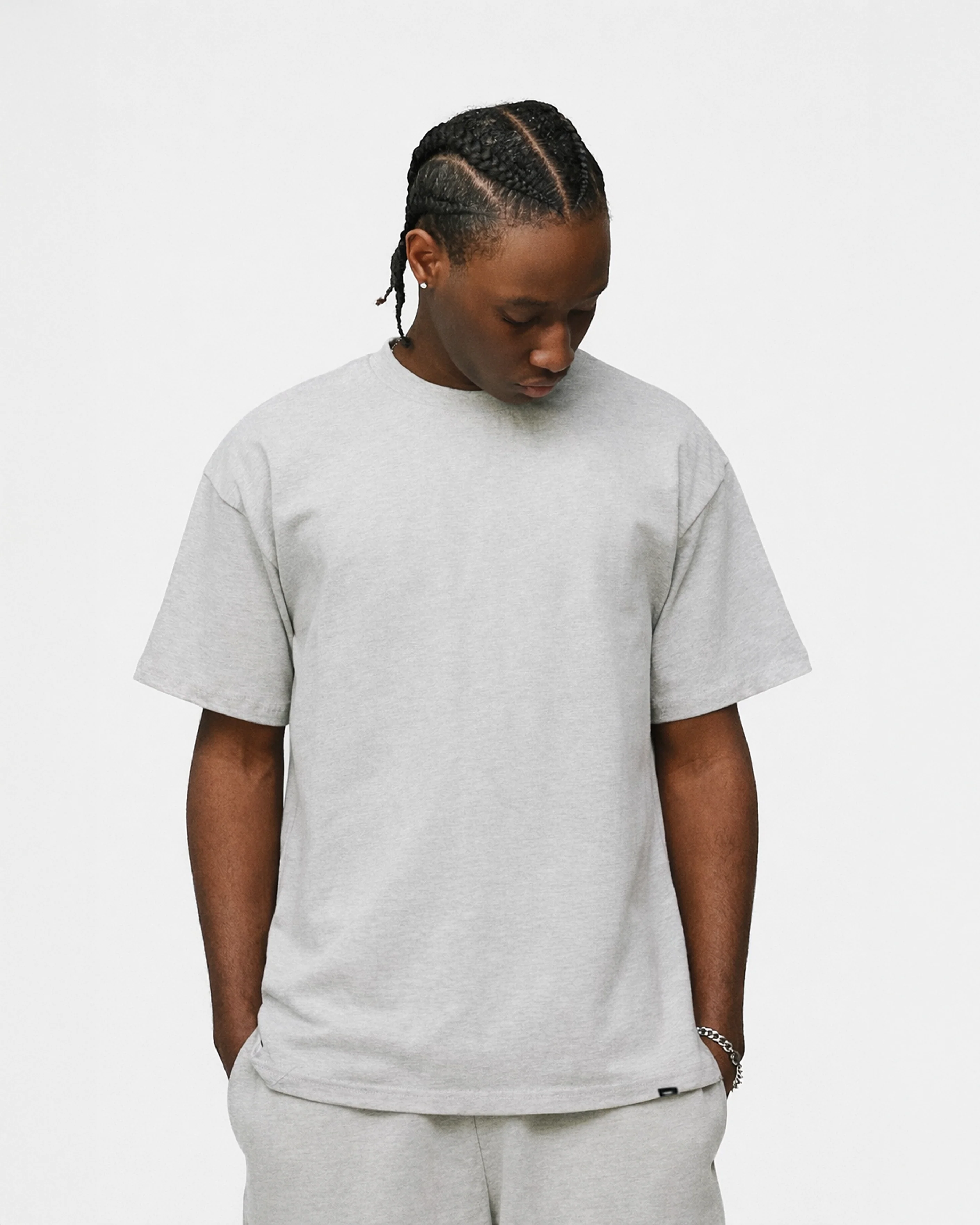 Drop Shoulder T-Shirt - Grey