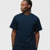 Drop Shoulder T-Shirt - Navy