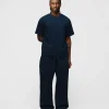 Drop Shoulder T-Shirt - Navy