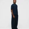 Drop Shoulder T-Shirt - Navy