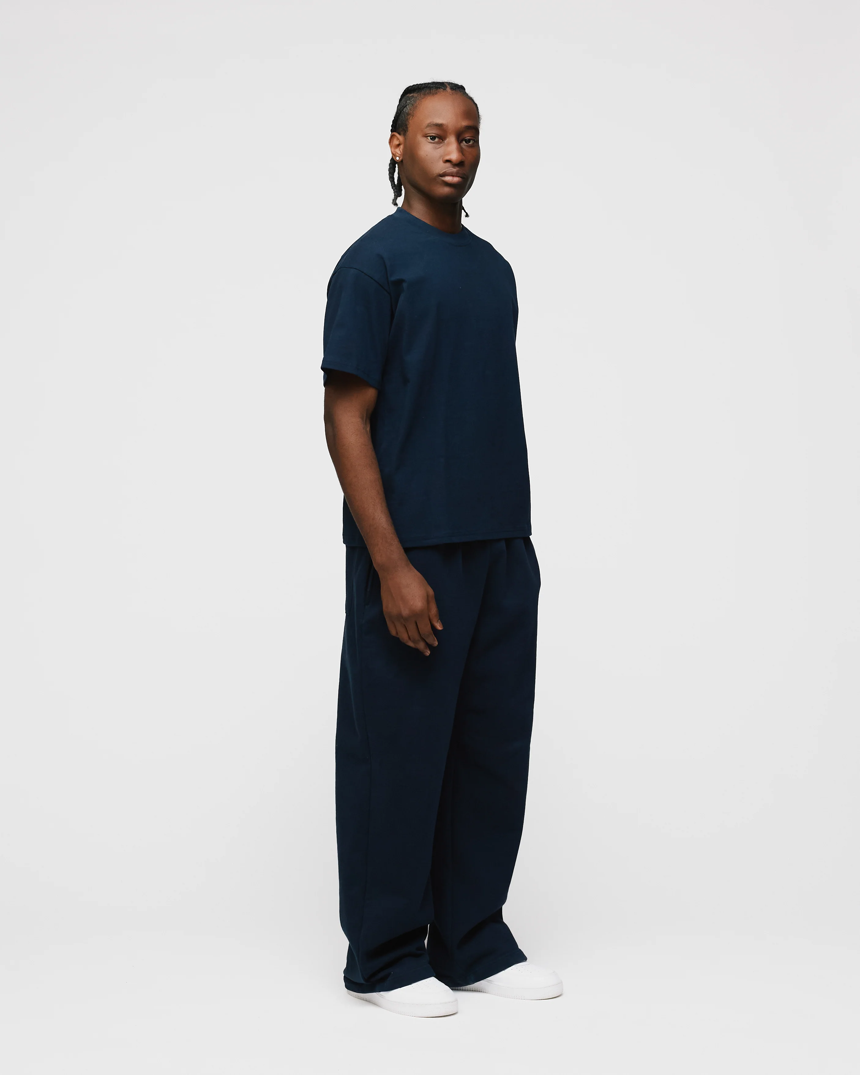 Drop Shoulder T-Shirt - Navy