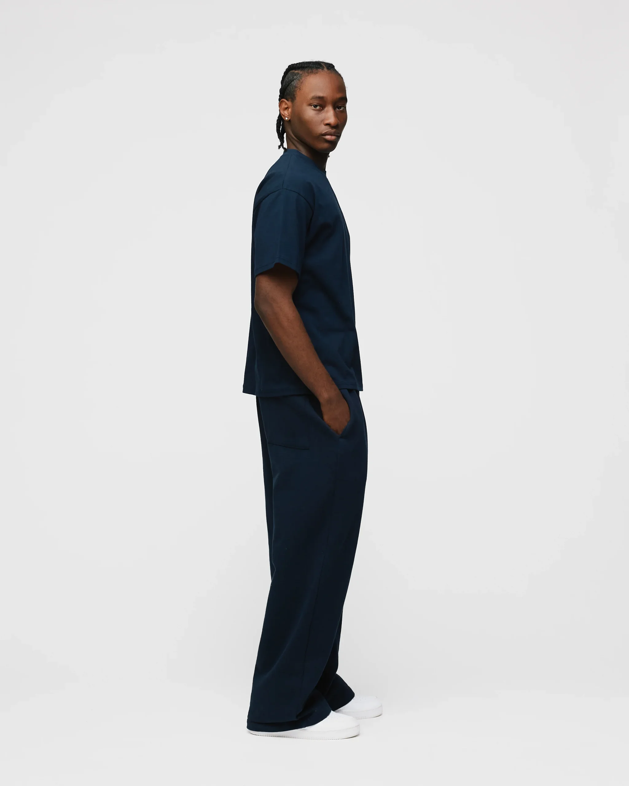 Drop Shoulder T-Shirt - Navy