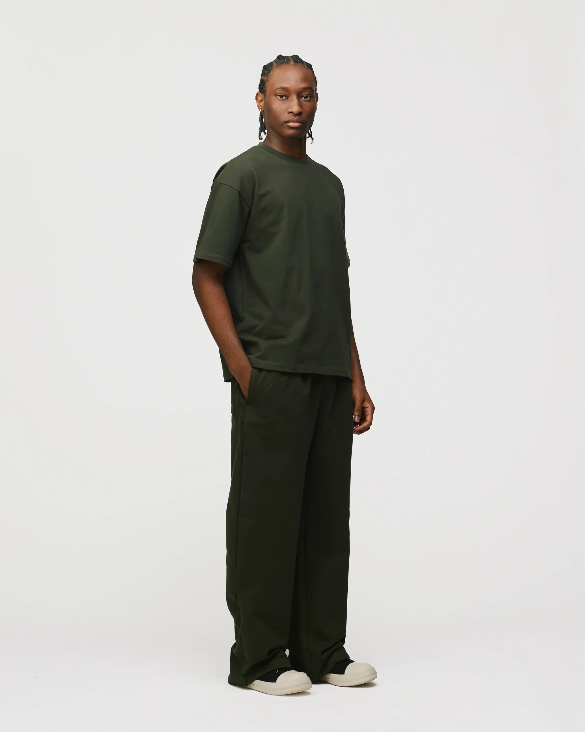 Drop Shoulder T-Shirt - Olive