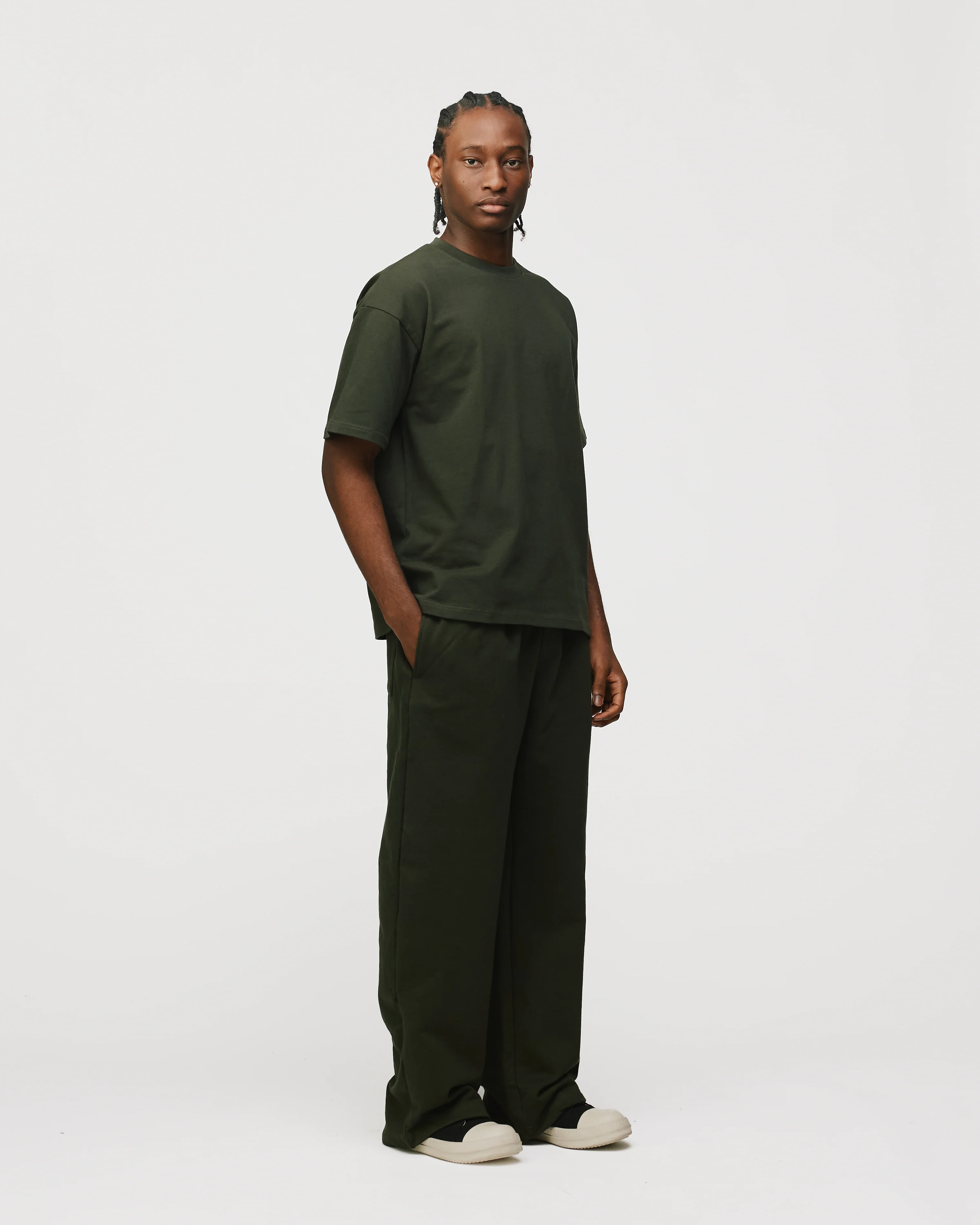 Drop Shoulder T-Shirt - Olive