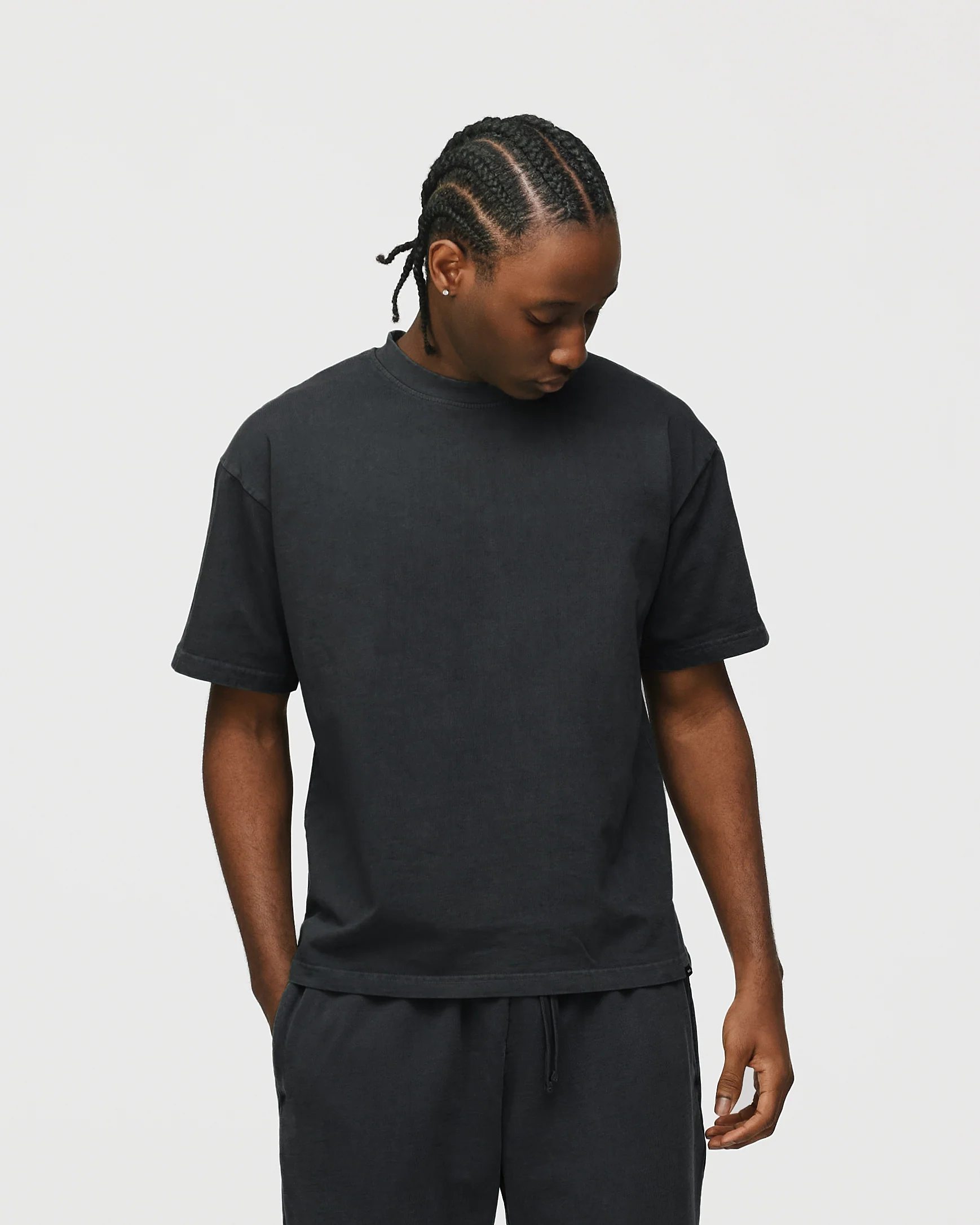 Drop Shoulder T-Shirt - Vintage Black