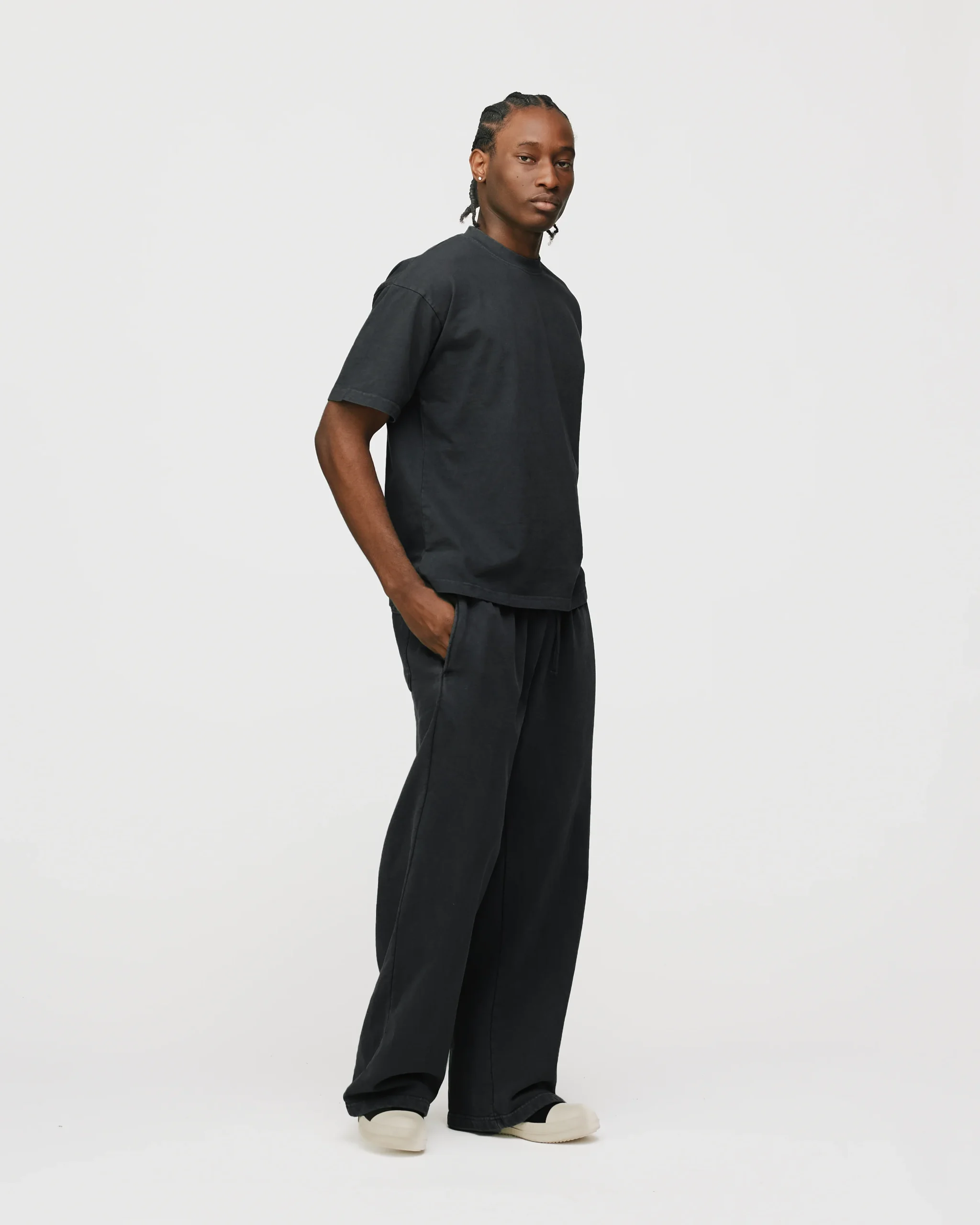 Drop Shoulder T-Shirt - Vintage Black
