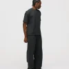 Drop Shoulder T-Shirt - Vintage Black