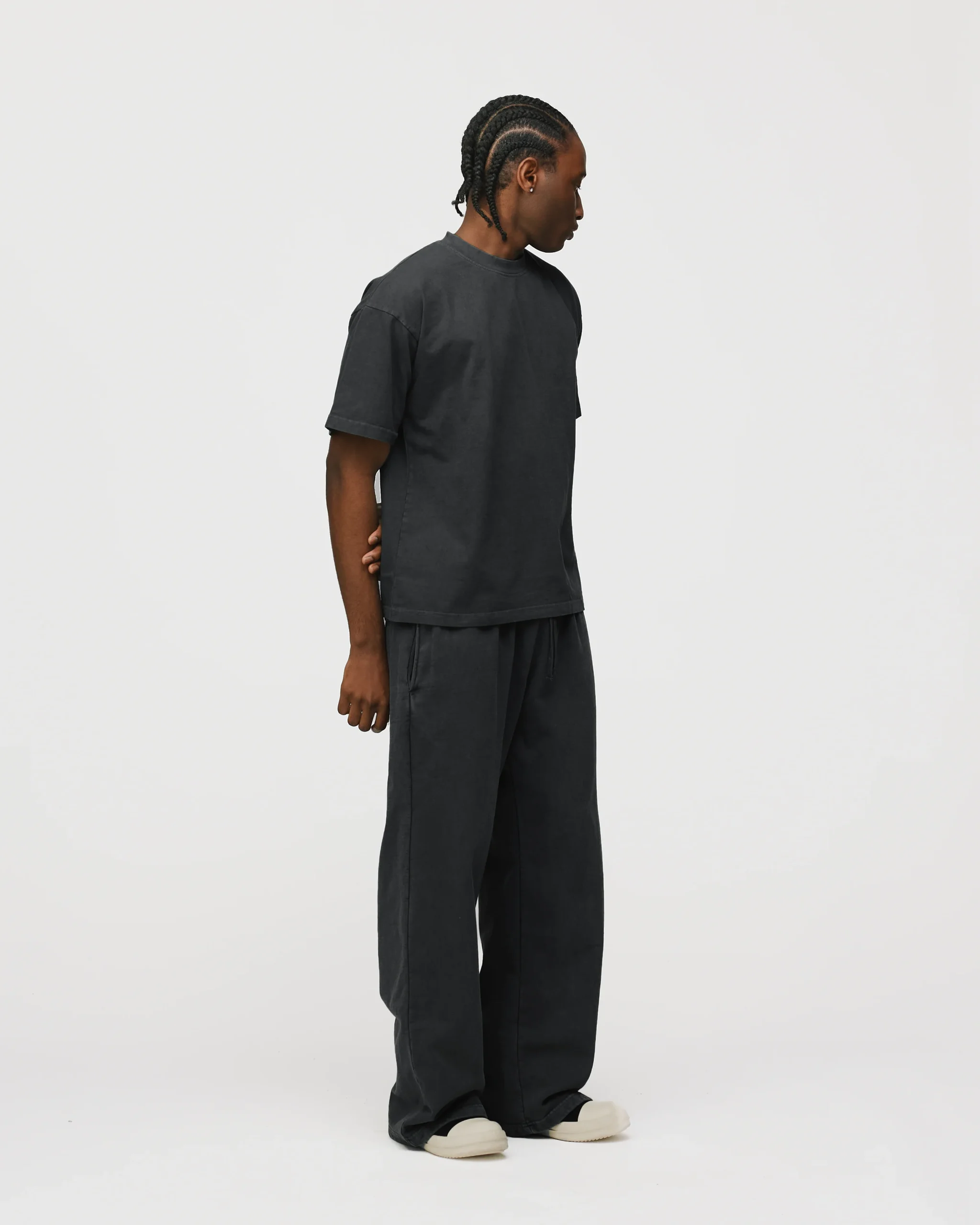 Drop Shoulder T-Shirt - Vintage Black
