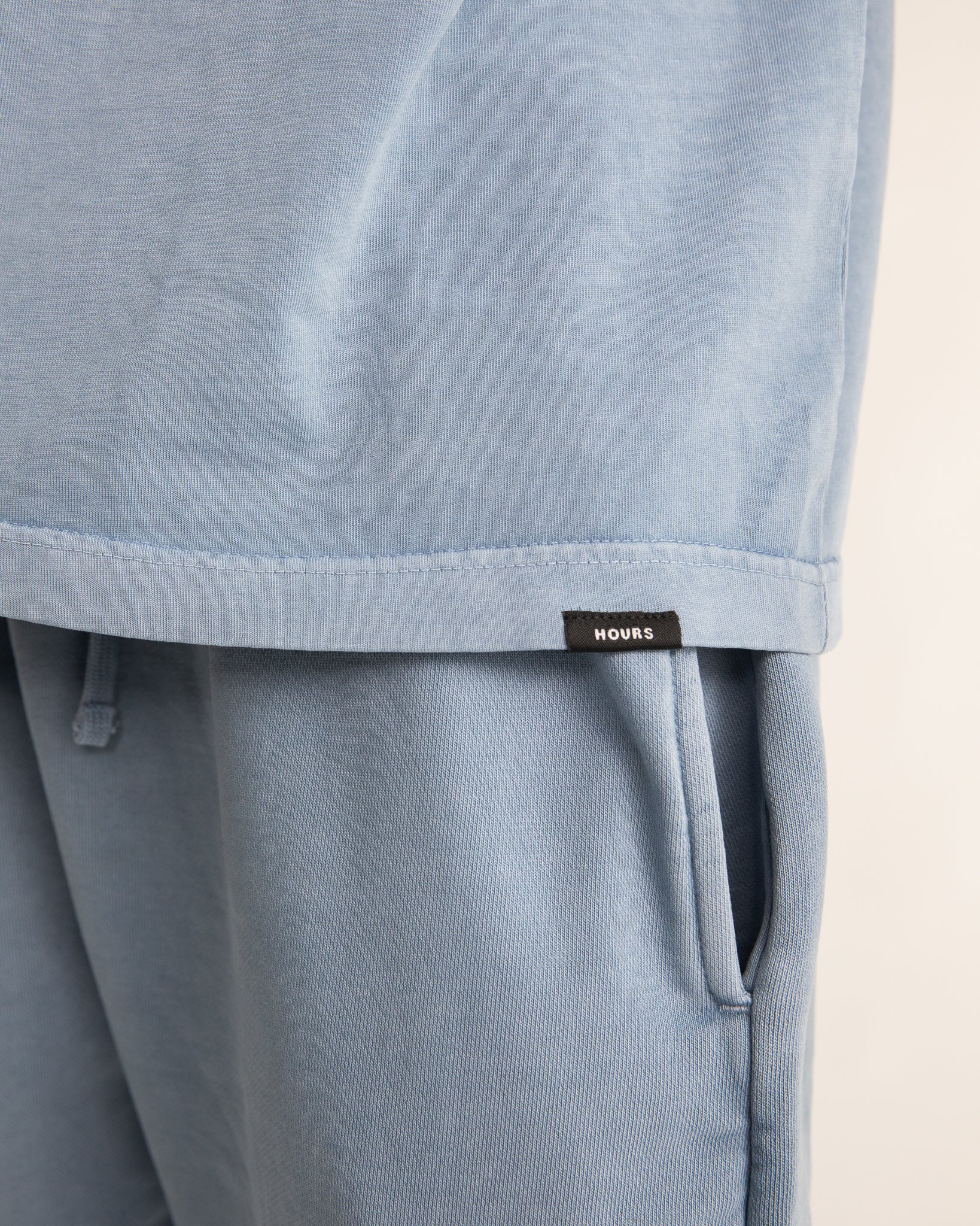 Drop Shoulder T-Shirt - Vintage Blue