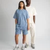 Drop Shoulder T-Shirt - Vintage Blue