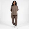 Drop Shoulder T-Shirt - Vintage Brown