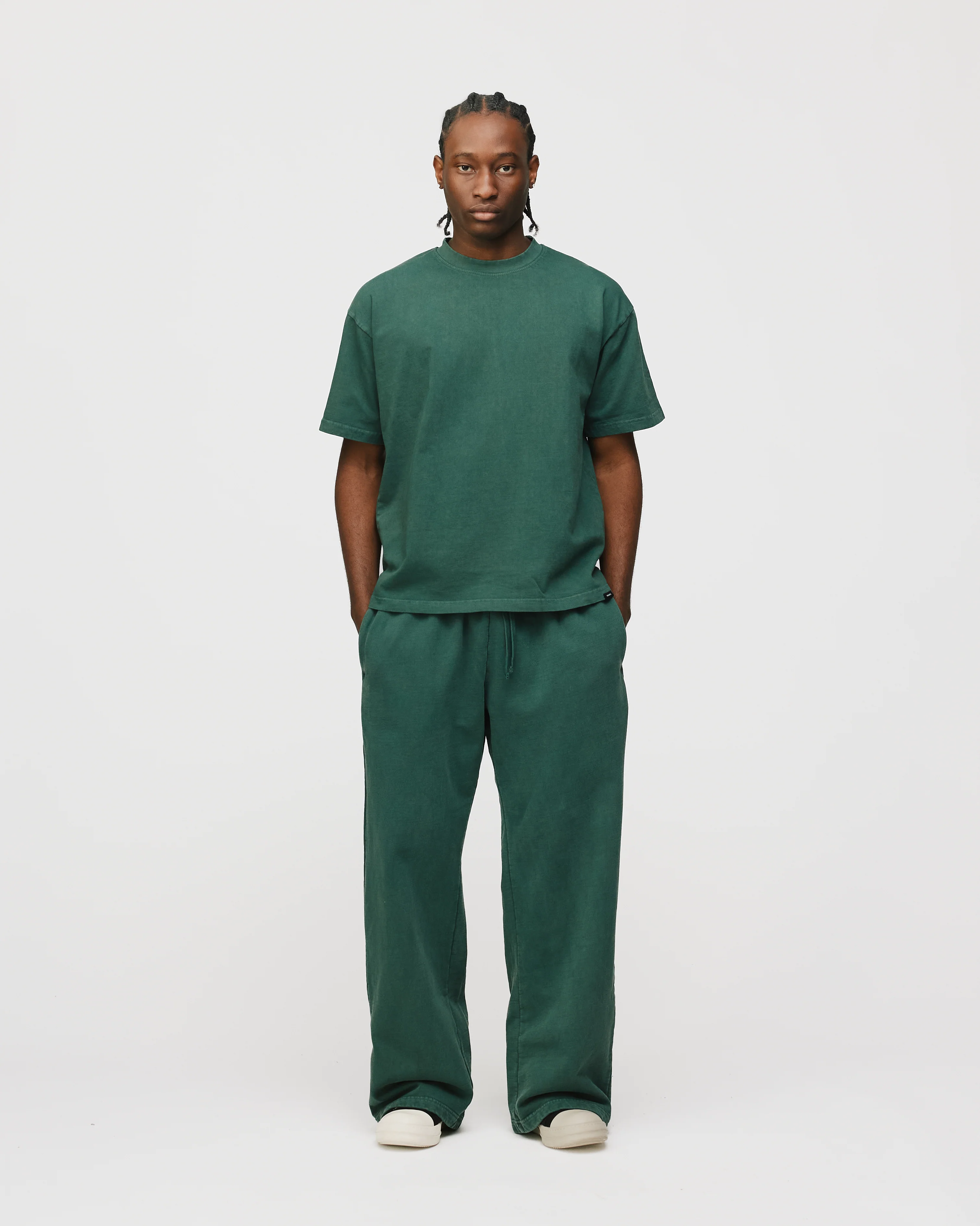 Drop Shoulder T-Shirt - Vintage Green
