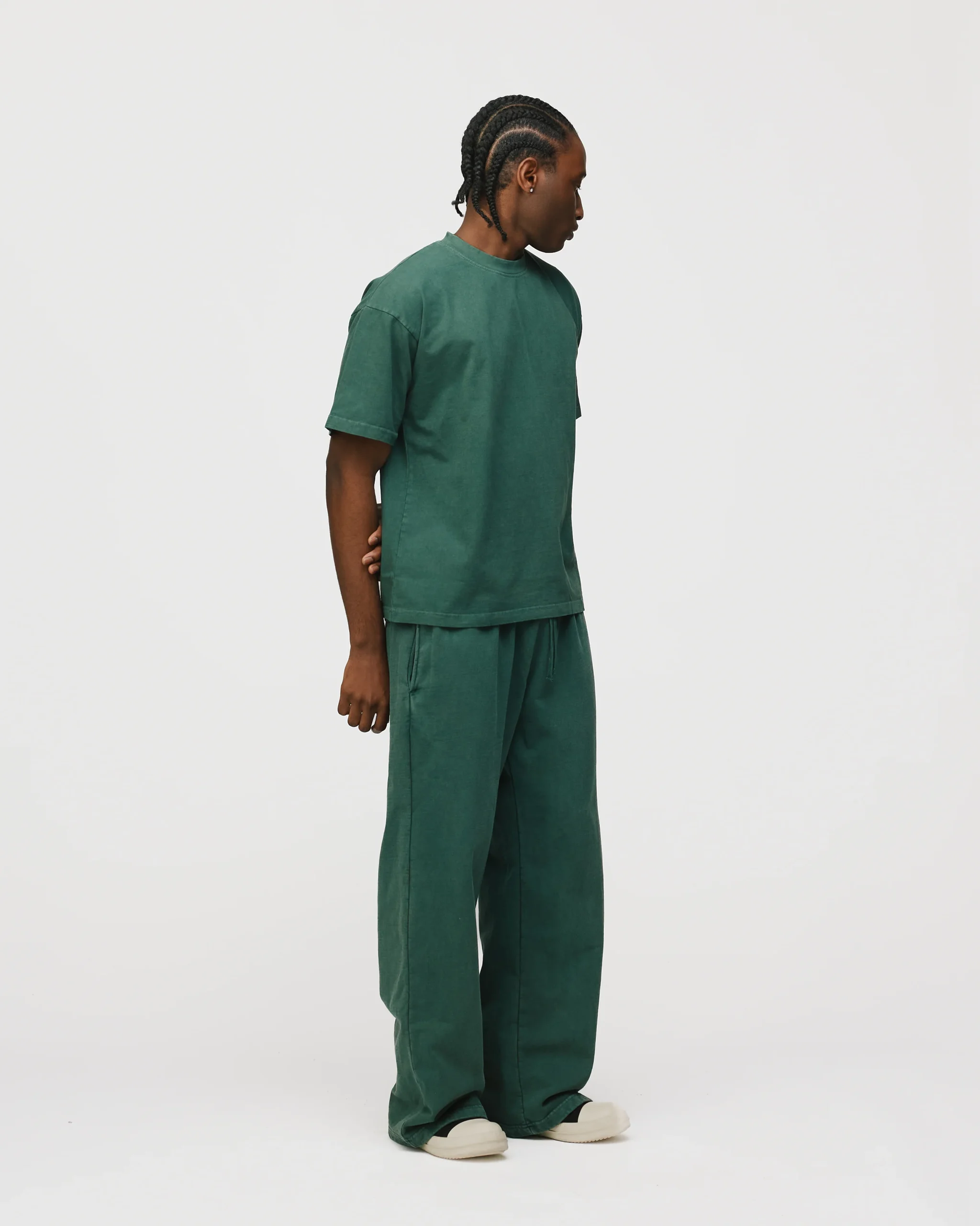 Drop Shoulder T-Shirt - Vintage Green