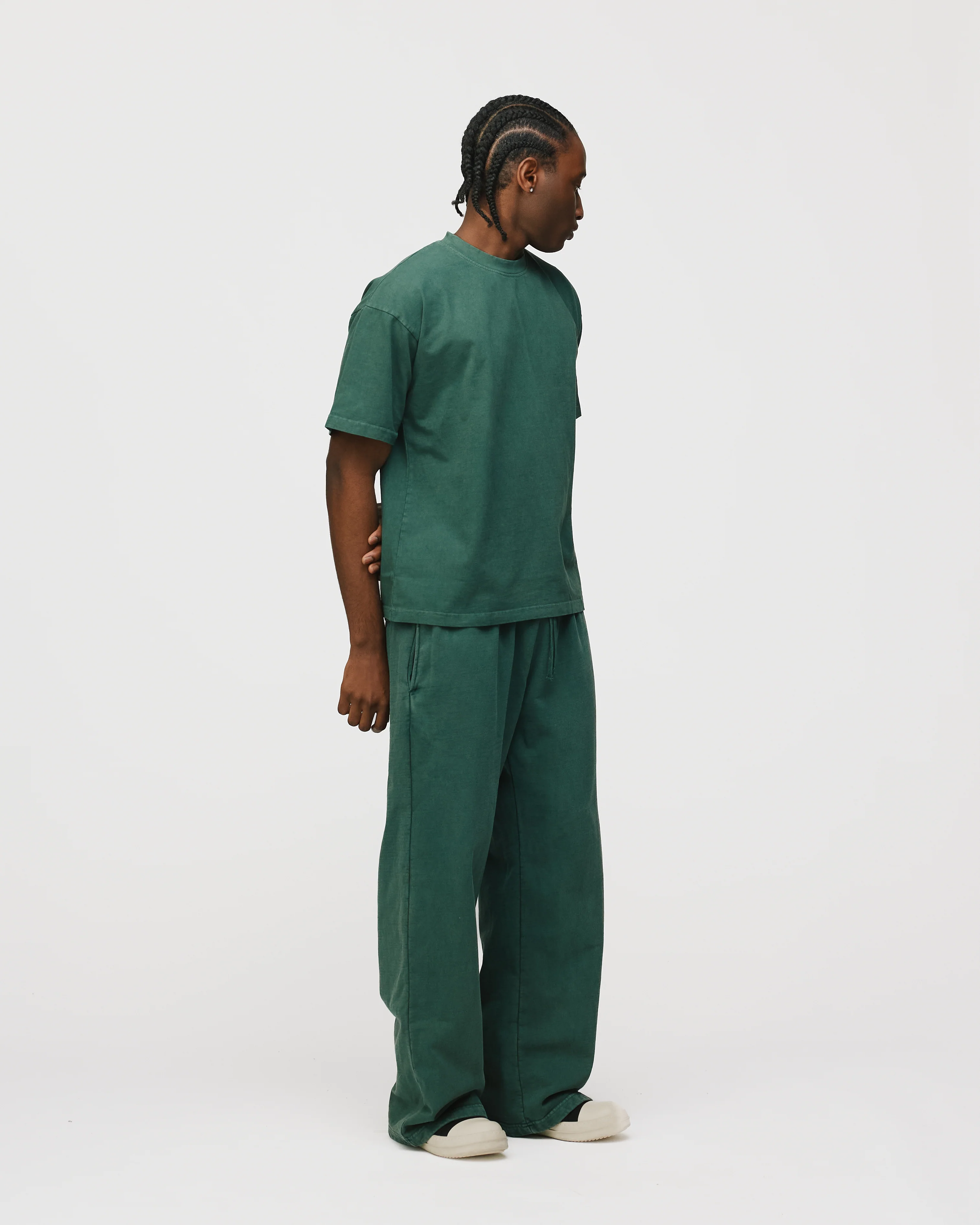 Drop Shoulder T-Shirt - Vintage Green