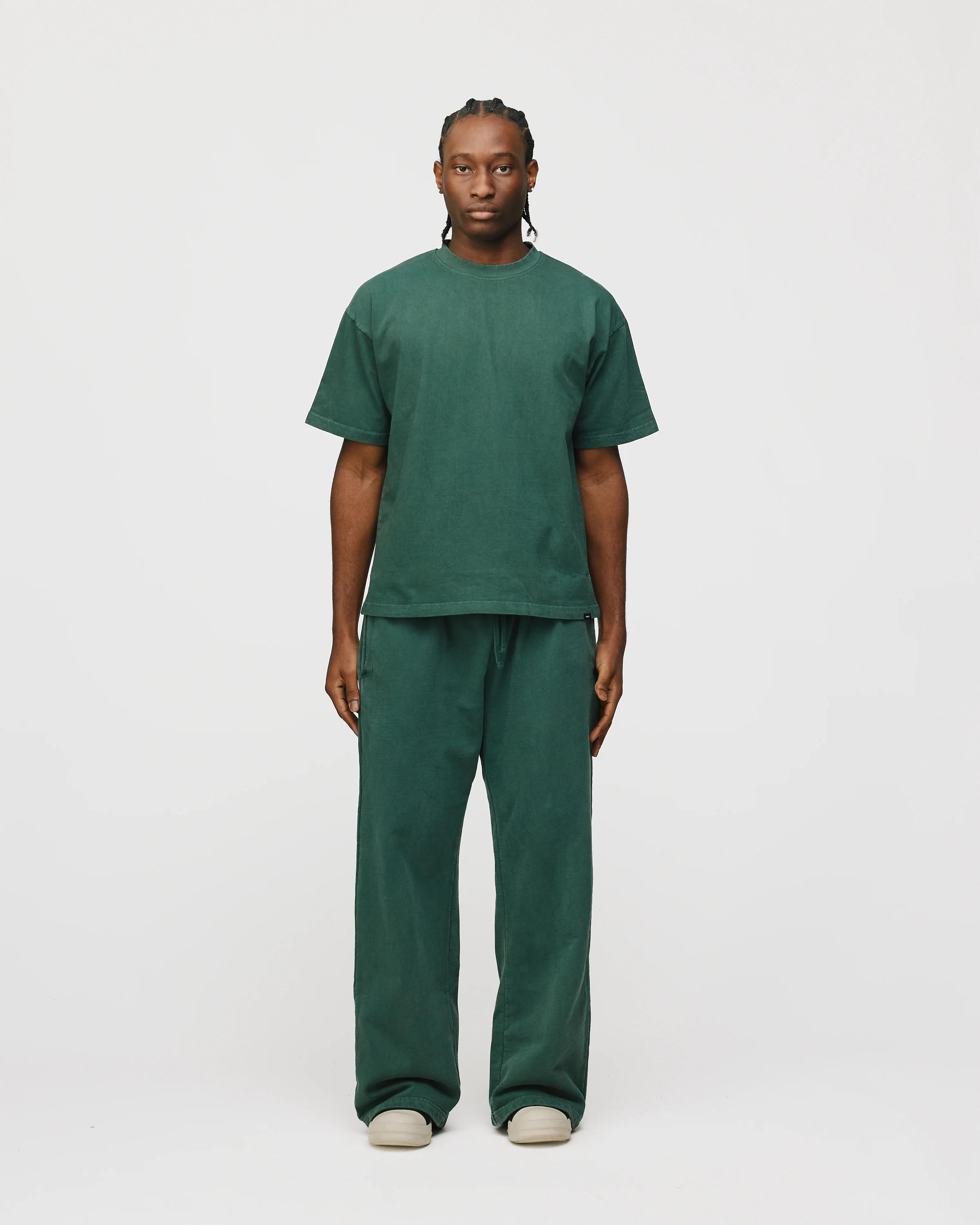 Drop Shoulder T-Shirt - Vintage Green