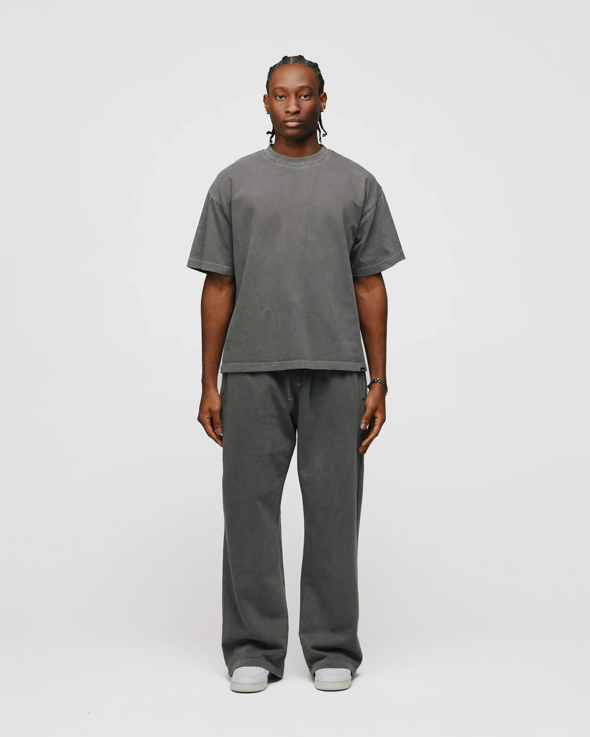 Drop Shoulder T-Shirt - Vintage Grey