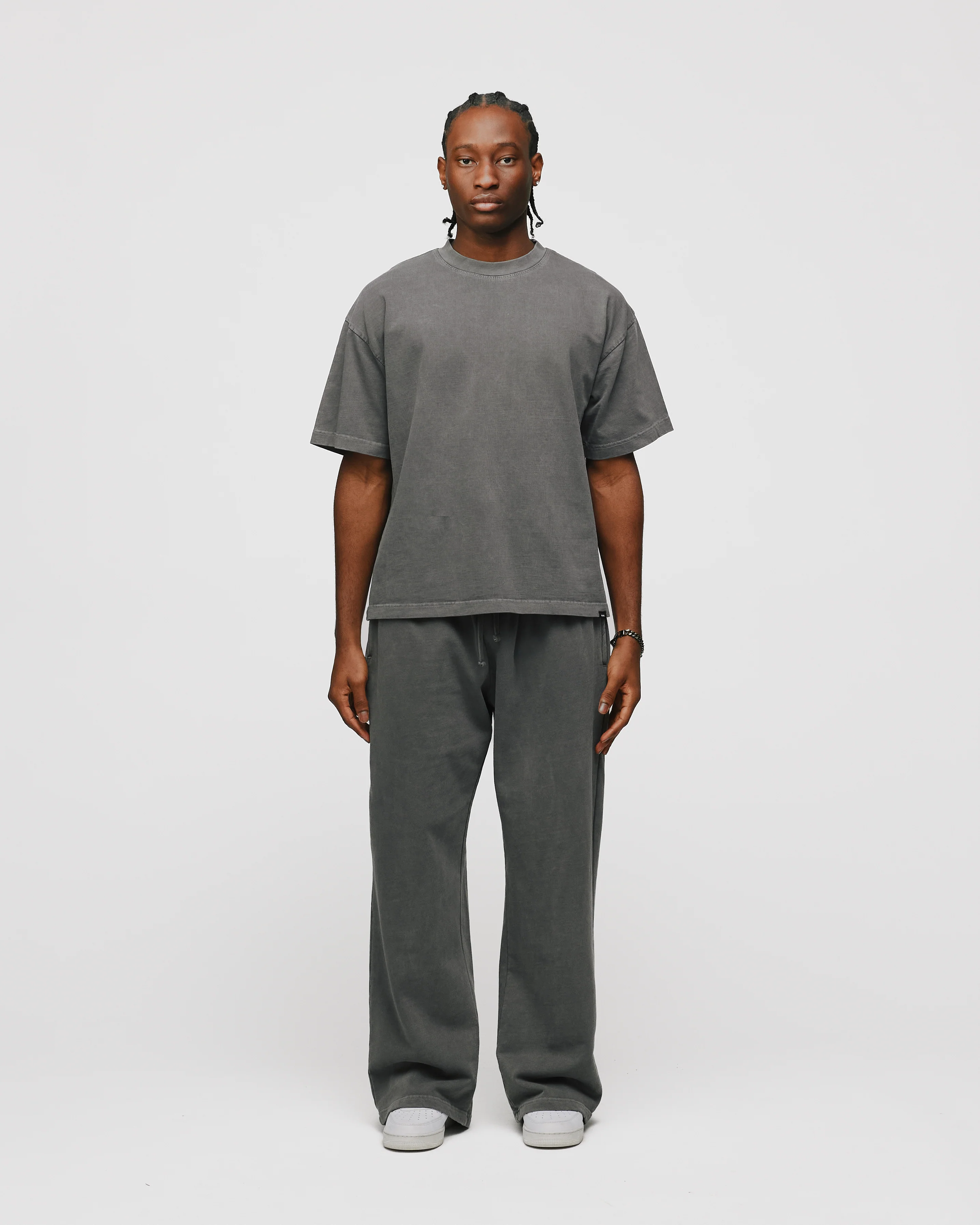 Drop Shoulder T-Shirt - Vintage Grey