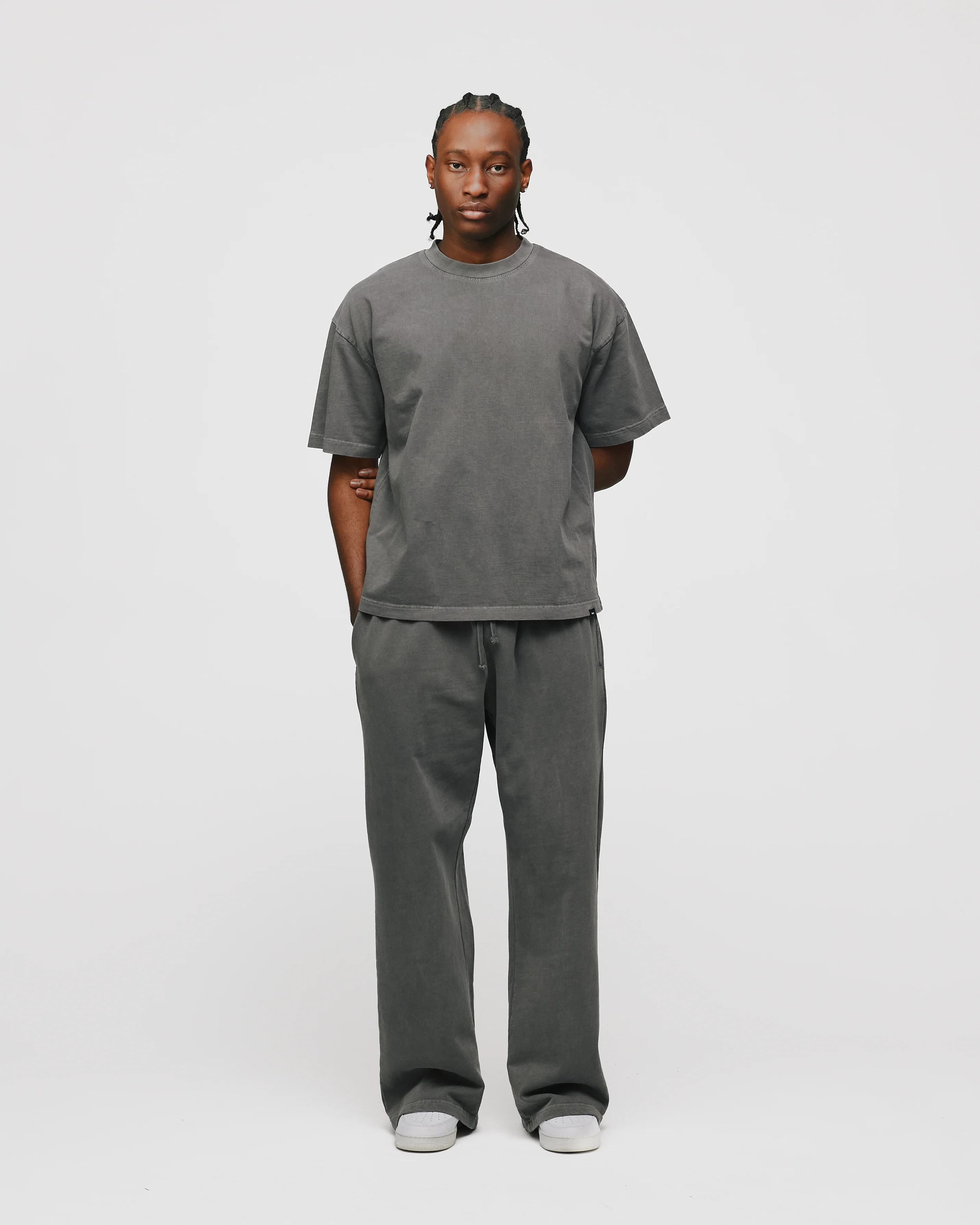 Drop Shoulder T-Shirt - Vintage Grey