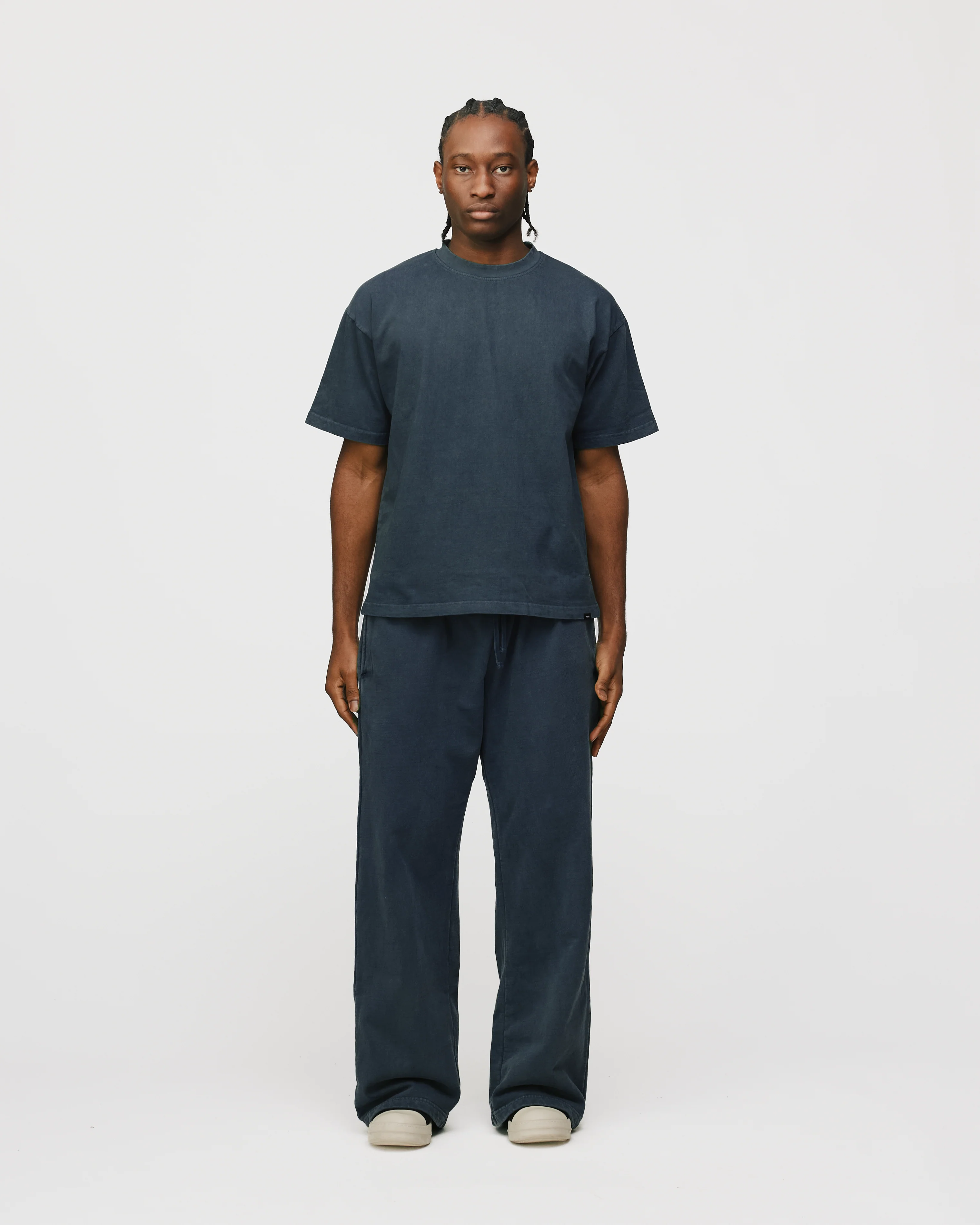 Drop Shoulder T-Shirt - Vintage Navy