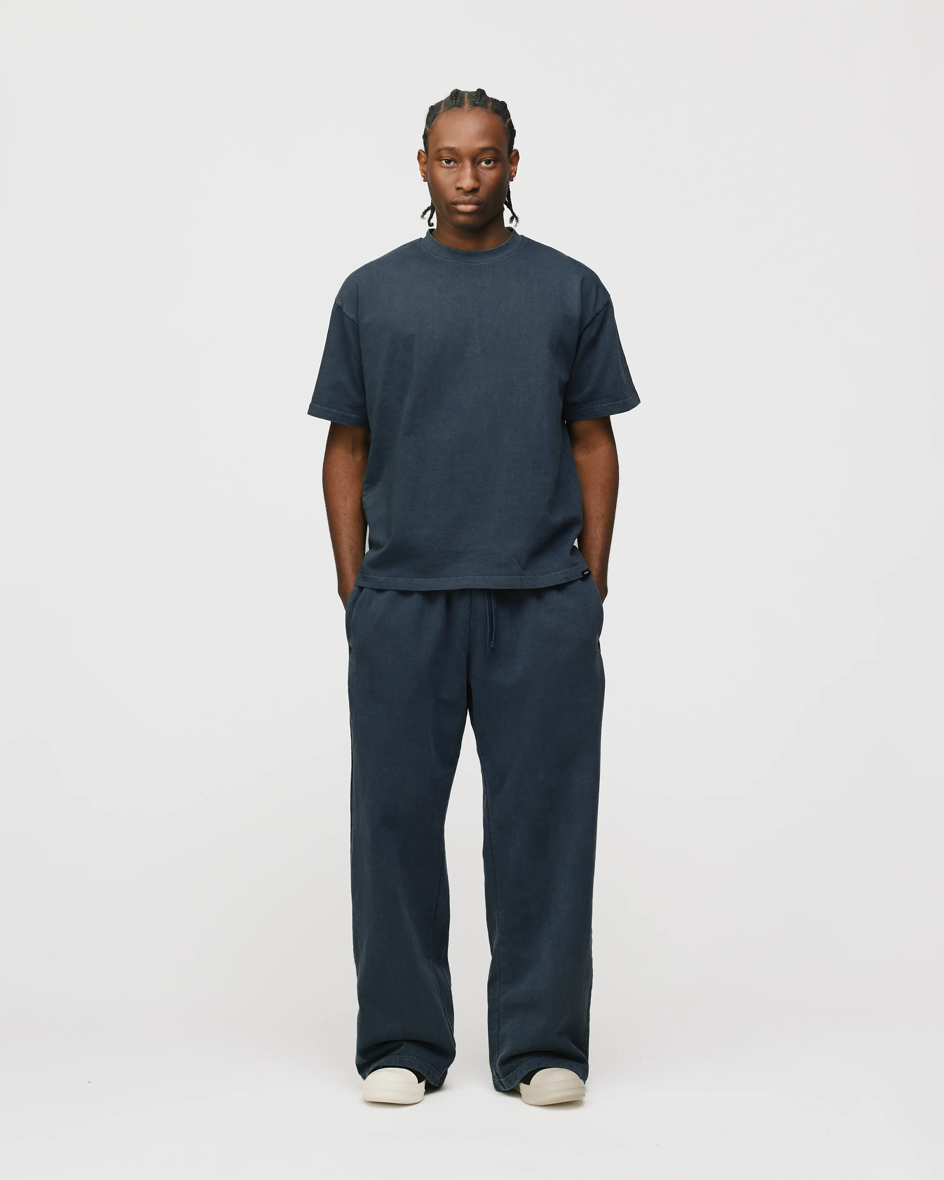 Drop Shoulder T-Shirt - Vintage Navy