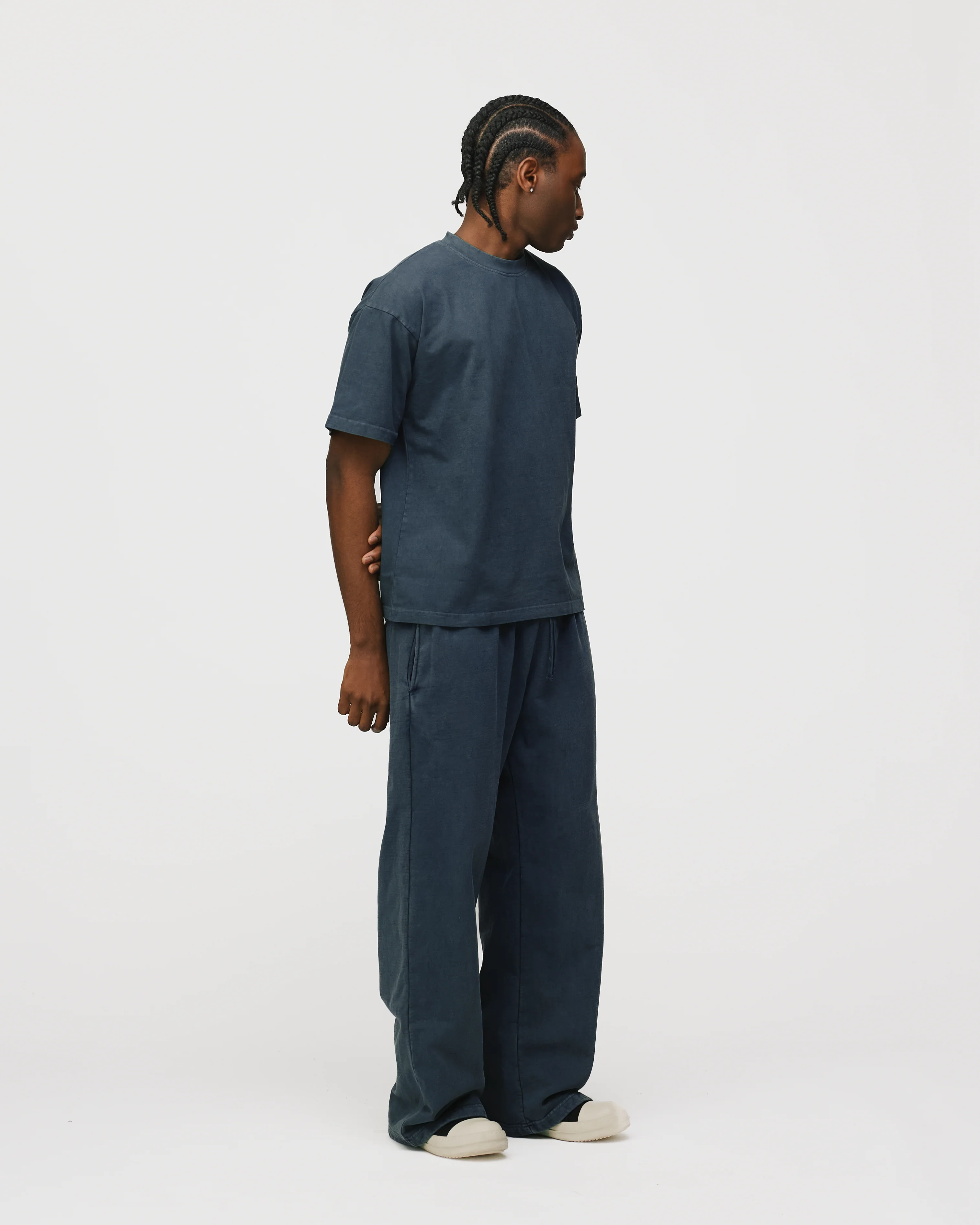 Drop Shoulder T-Shirt - Vintage Navy