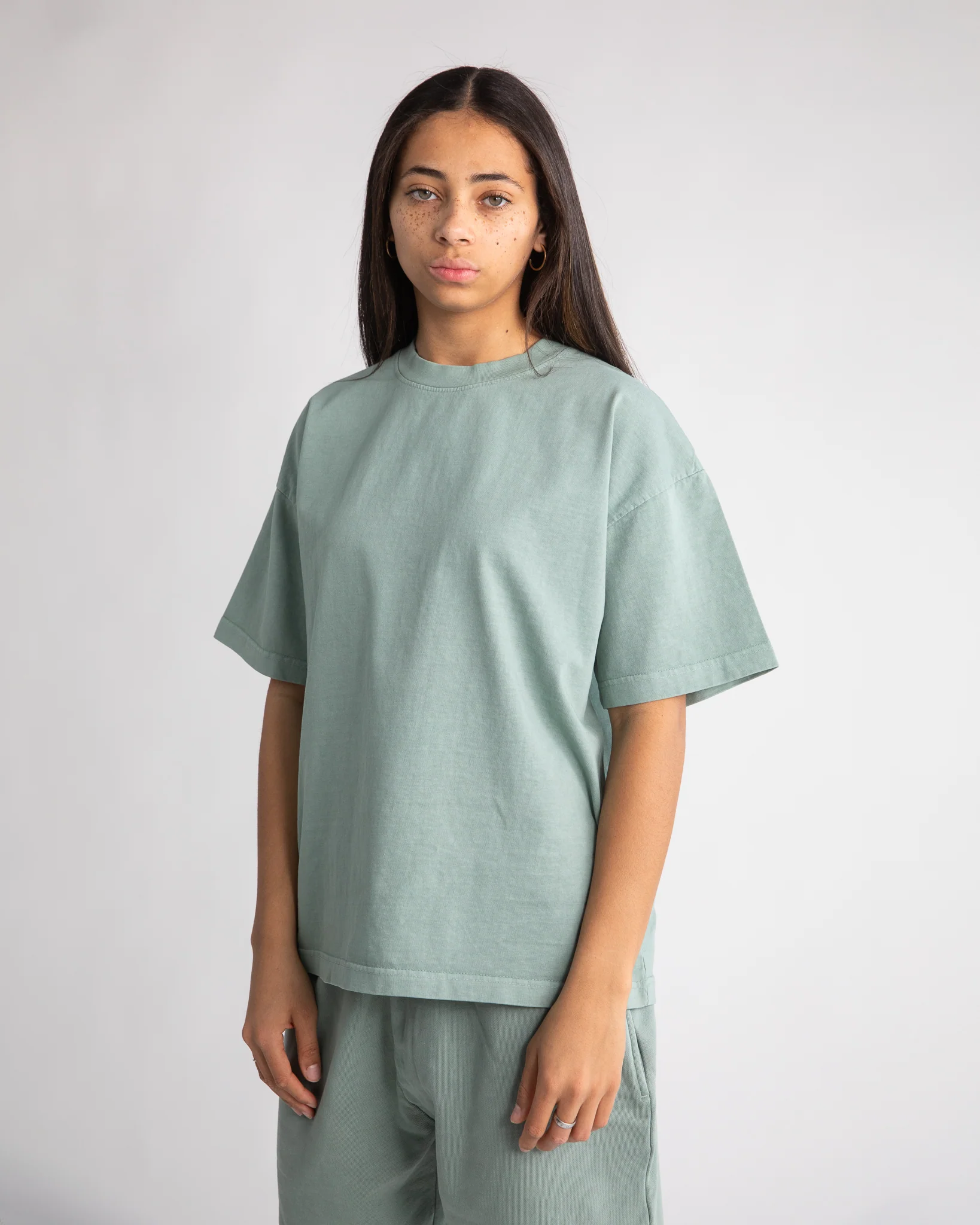 Drop Shoulder T-Shirt - Vintage Sage