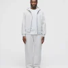 Drop Shoulder Zip Hoodie - Ash