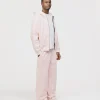 Drop Shoulder Zip Hoodie - Blush