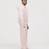 Drop Shoulder Zip Hoodie - Blush