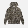 Drop Shoulder Zip Hoodie - Camo