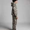 Drop Shoulder Zip Hoodie - Camo