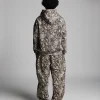 Drop Shoulder Zip Hoodie - Camo