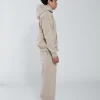 Drop Shoulder Zip Hoodie - Desert
