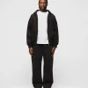 Drop Shoulder Zip Hoodie - Espresso