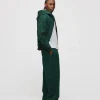 Drop Shoulder Zip Hoodie - Forest Green