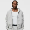 Drop Shoulder Zip Hoodie - Grey