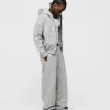 Drop Shoulder Zip Hoodie - Grey
