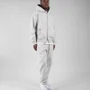 Drop Shoulder Zip Hoodie - Stone