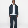 Drop Shoulder Zip Hoodie - Vintage Black