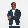 Drop Shoulder Zip Hoodie - Vintage Black