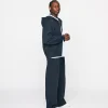 Drop Shoulder Zip Hoodie - Vintage Black