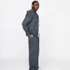Drop Shoulder Zip Hoodie - Vintage Grey