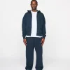 Drop Shoulder Zip Hoodie - Vintage Navy