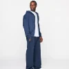 Drop Shoulder Zip Hoodie - Vintage Navy