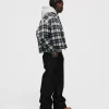 Flannel Zip Overshirt - Black