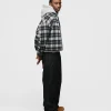Flannel Zip Overshirt - Black