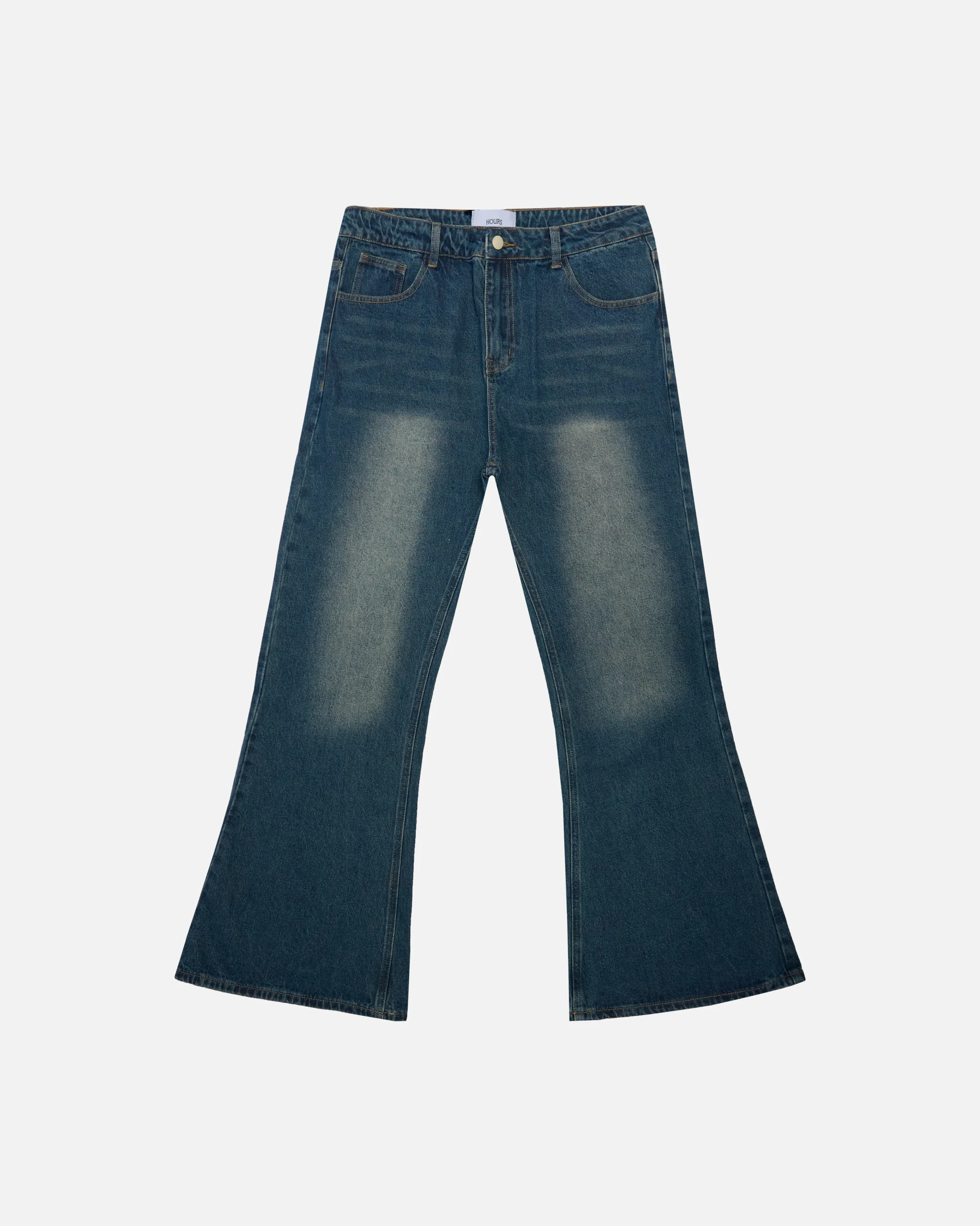 1646-flare-denim-pants-mid-blue-1.webp Flare Denim Pants - Mid Blue