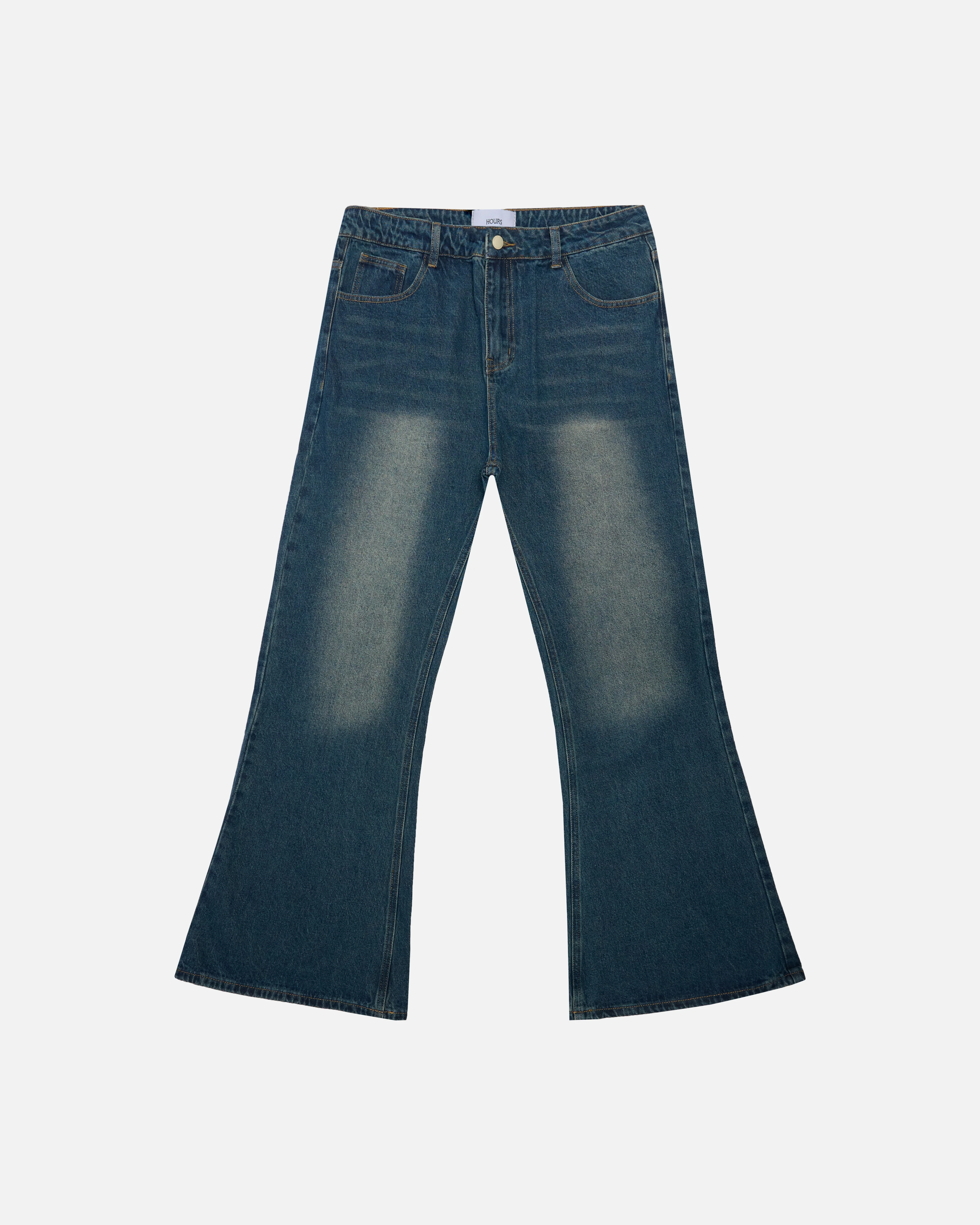 1646-flare-denim-pants-mid-blue-1.webp Flare Denim Pants - Mid Blue