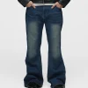 Flare Denim Pants - Mid Blue